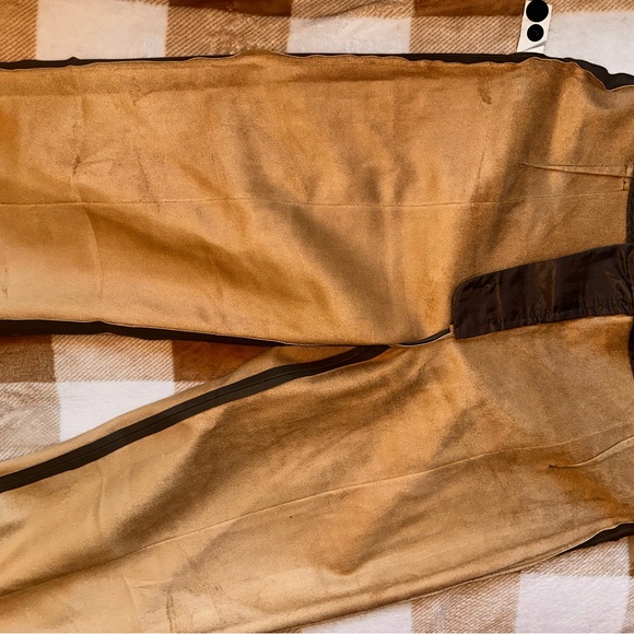 Zara Brown Faux Leather Straight Leg Pants Size Large - Picture 11 of 14